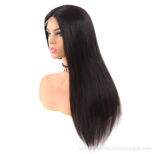 HLN Brazilian raw virgin cuticle aligned human hair wigs 13*4 HD lace closure wigs human hair Bone Straight wig